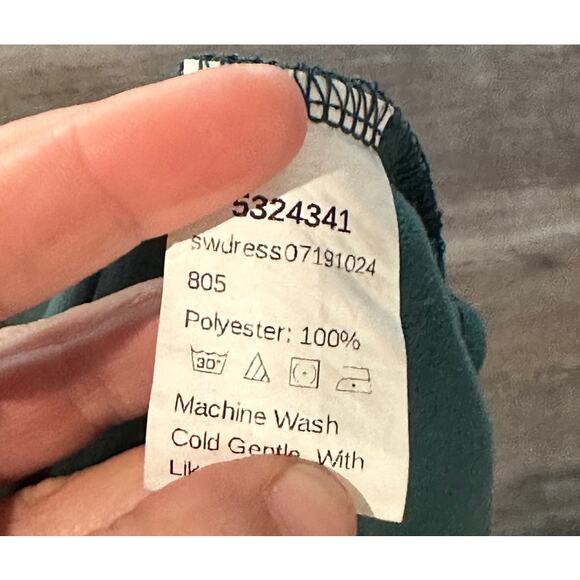 Shein Green Mock Neck Long Sleeve Bodycon Dress Size XL - Picture 6 of 6